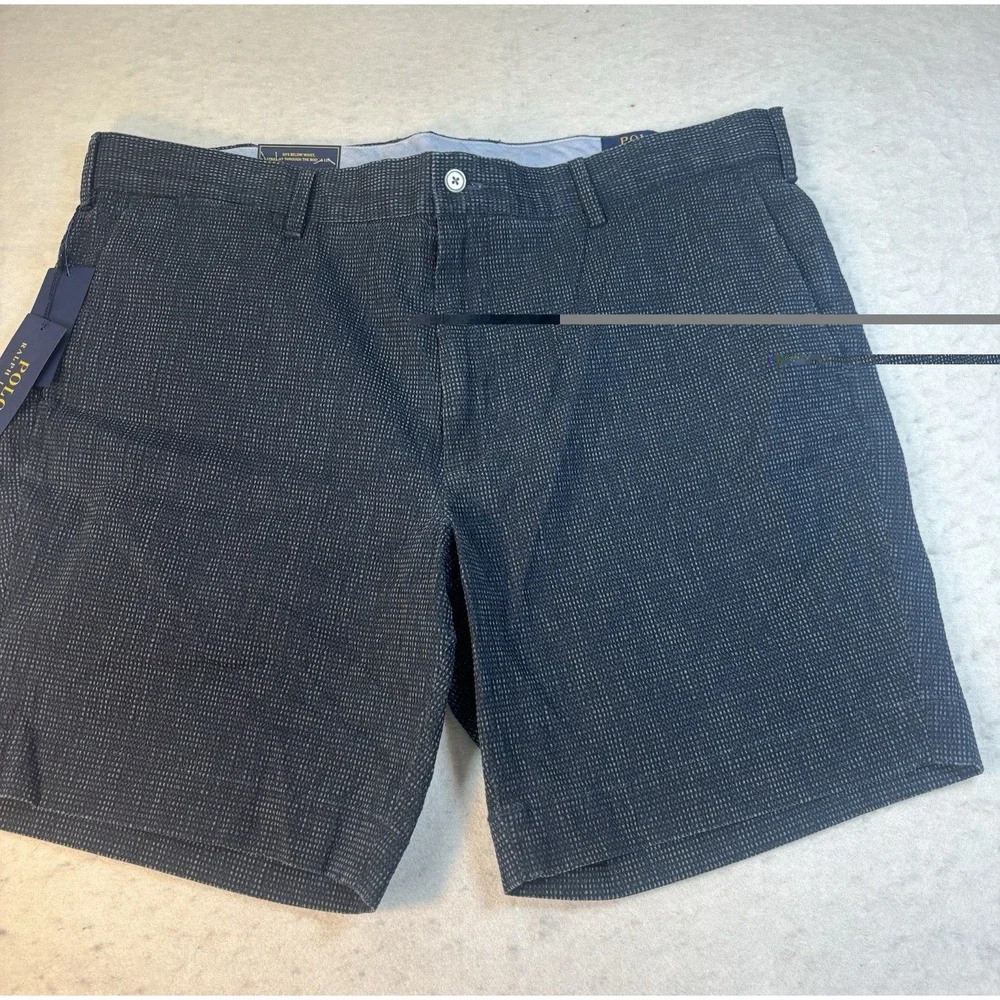 Polo Ralph Lauren Stretch Straight Fit Navy Blue Shorts Size 38 X 8 NWT $98MSRP